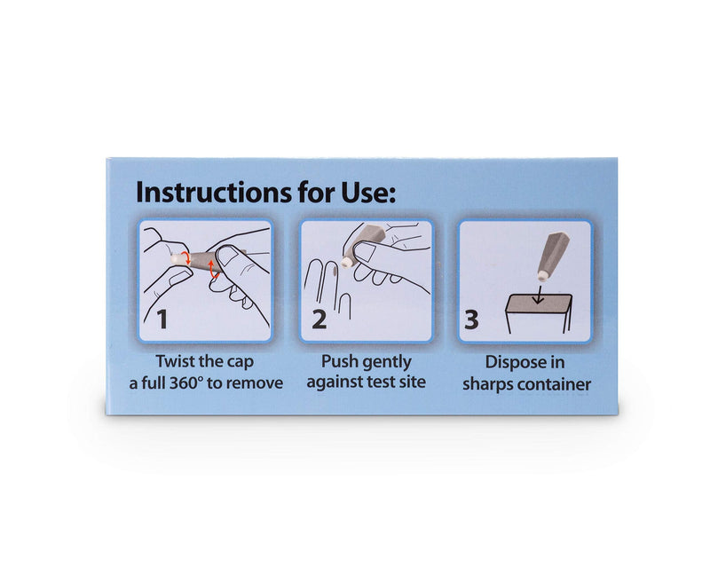 [Australia] - ReadyLance, Pressure Activated Safety Lancets, 100 Lancets, 30Gx1.0MM, Light Blue 30G x 1.0MM 