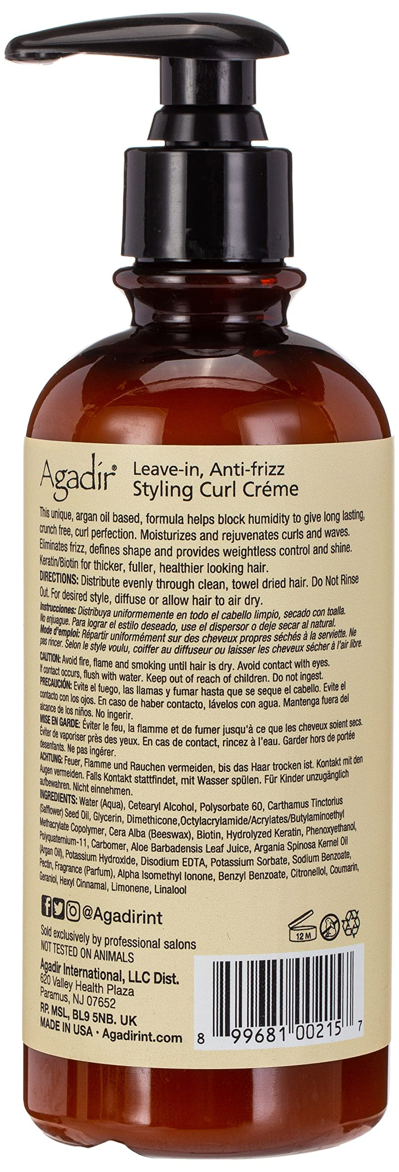 [Australia] - Agadir Argan Oil Leave in Styling Curl Cr√®me 295.7 ml 