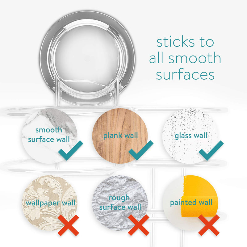 [Australia] - Navaris Hair Dryer and Straightener Holder - No Drill Suction Cup Hairdryer Holder for Wall - Sticks to Mirror, Windows, Glass, Tile - Stainless Steel 