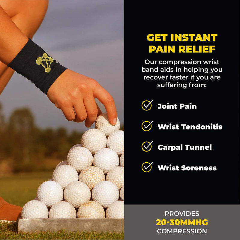 [Australia] - CopperJoint Compression Wrist Support – Copper-Infused Bands Support Improved Circulation, Recovery, Help Relieve Stiff & Sore Muscles - 1 Pair (Large) Large 