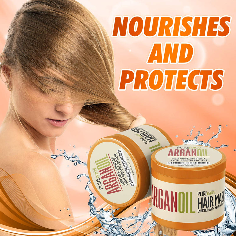 [Australia] - Argan Oil Hair Mask - Deep Conditioner Treatment for Dry Damaged Hair - Moroccan Split End Moisturizer, Hydrating Product 