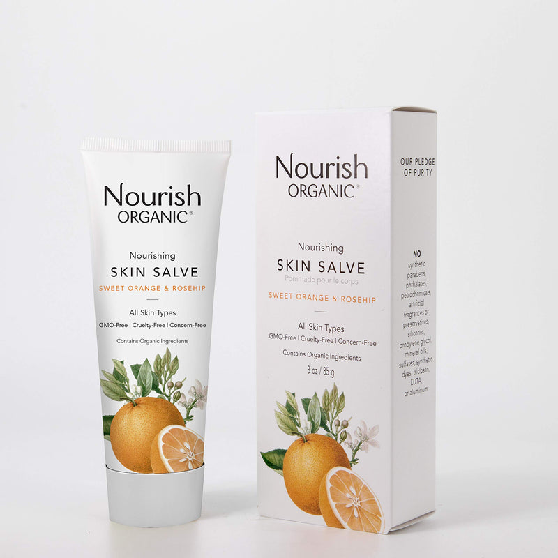 [Australia] - Nourish Organic | Nourishing Skin Salve - Sweet Orange & Rosehip | GMO-Free, Cruelty Free, USDA Certified Organic (3oz) 