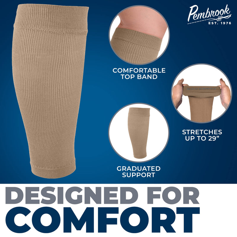 [Australia] - Pembrook Plus Size Compression Toeless Socks and Sleeves Bundle 