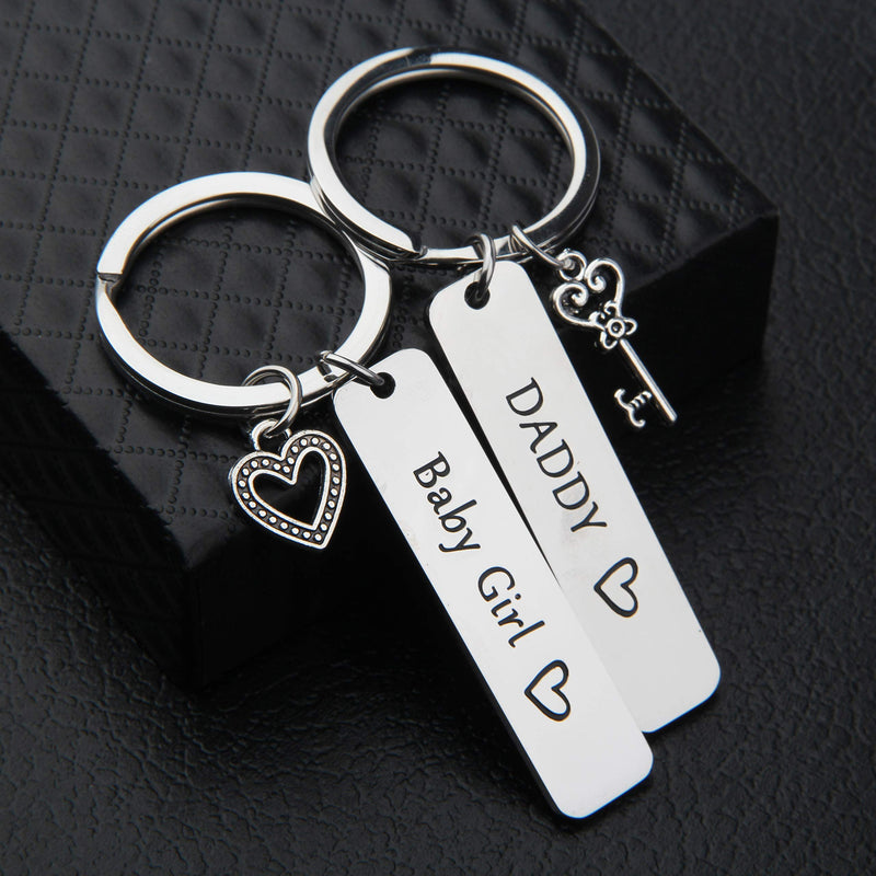 [Australia] - MAOFAED Father Daughter Gift Dad Keychain Daddy and Baby Girl Keychain BDSM Keychain DDLG Gifts Daddydom Gift Babygirl Gift Daddy/Baby Girl 