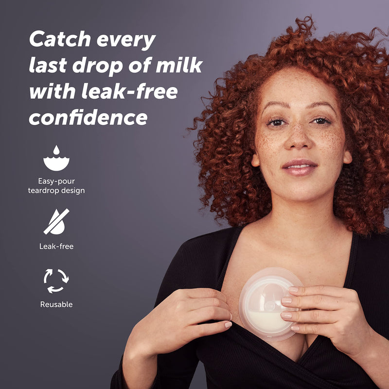 [Australia] - Elvie Catch Milk Collection Shells | Set of Two Discreet Leak-Protection Silicone Cups, Reuse Your Milk | Reuseable Breast Shells Collect Up to 1oz | No more wasted milk or wasteful breast pads 
