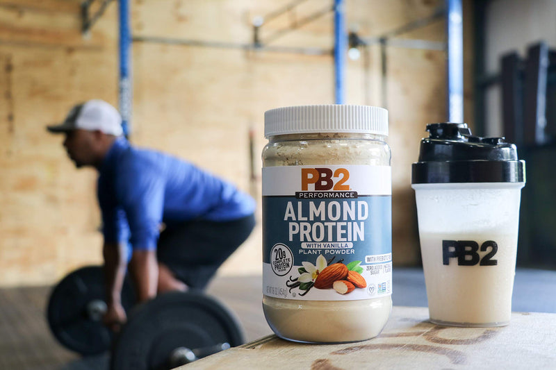 [Australia] - PB2 Performance Almond Protein Powder with Madagascar Vanilla – [1 lb/16 oz Jar] – 20g of Vegan Plant Based Protein Powder, Non GMO, Gluten Free, Non Dairy 