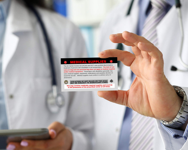 [Australia] - Insulin - Diabetic Supplies Medical Alert Equipment Luggage Tag - Handle with Care, DOT and ACAA regulations (MELT-119) Quantity (3) 3 