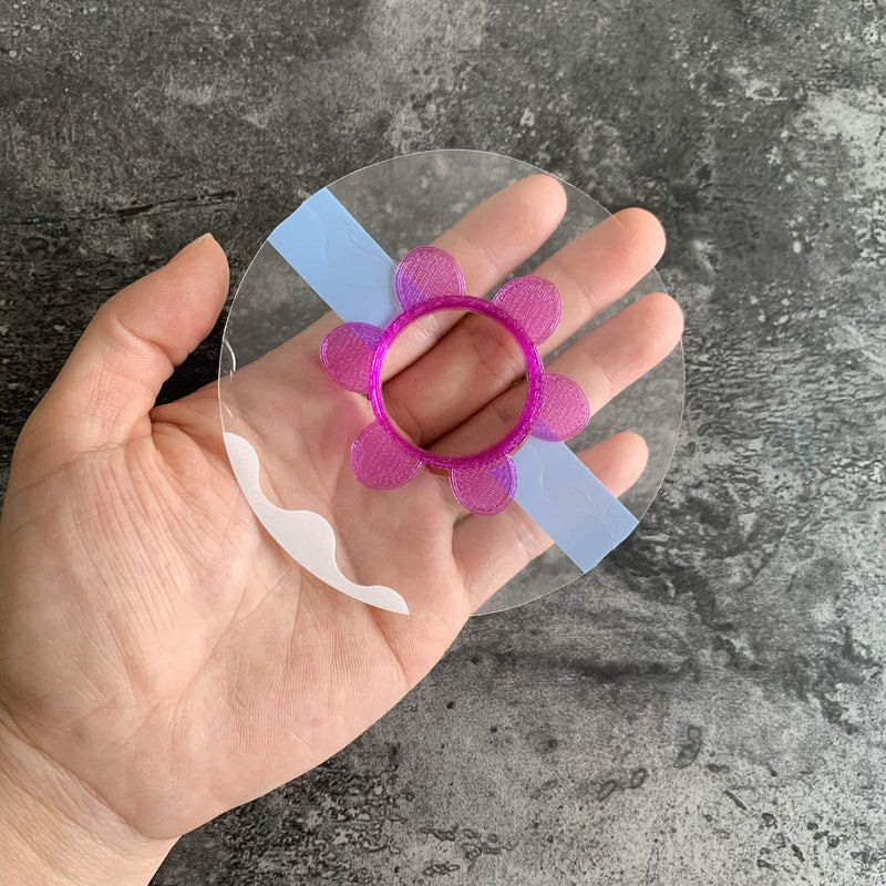 [Australia] - for Freestyle Libre Patches Waterproof,40+1 Pack Libre Covers,One Plastic Libre Sensor Cover and 40pcs Clear CGM Adhesive Patches with Hole (Purple Cover+Clear Patches) Purple Cover+clear Patches 