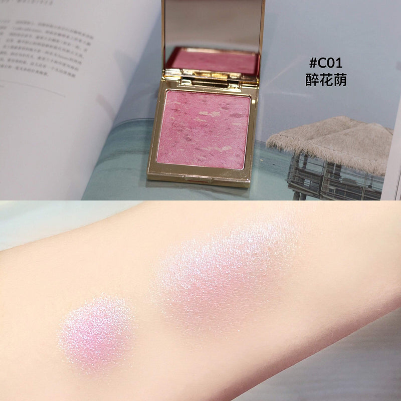 [Australia] - CATKIN Makeup Powder Blush Cheek Color Coral Pink Peach High Definition Natural Blusher (C01) C01 