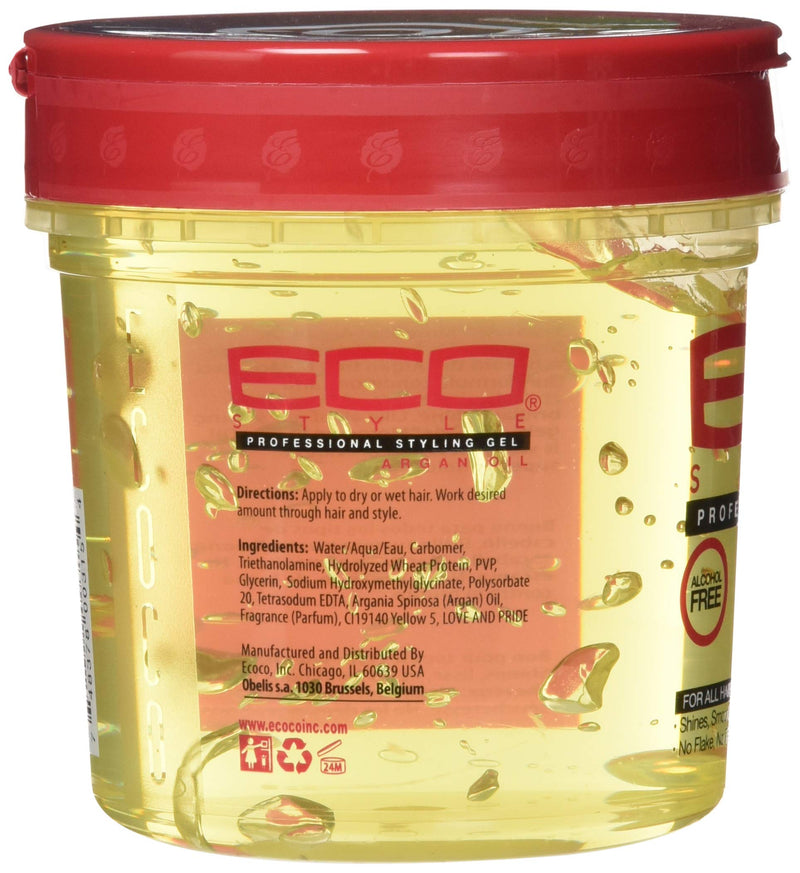 [Australia] - Ecostyle Styling Gel With Moroccan Argan Oil, All Day Hold, Alcohol Free, Paraben Free, Sulphate Free, No Flaking, Anti-Itch, 473 ml 