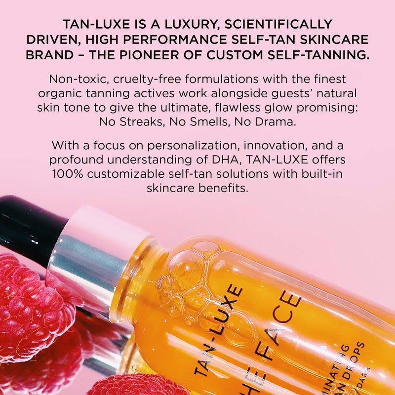 [Australia] - Tan Luxe THE FACE Self Tan Drops, Dark (30 ml) Add Tanning Drops to Skin Care for Custom Face Tan, Cruelty Free & Vegan 