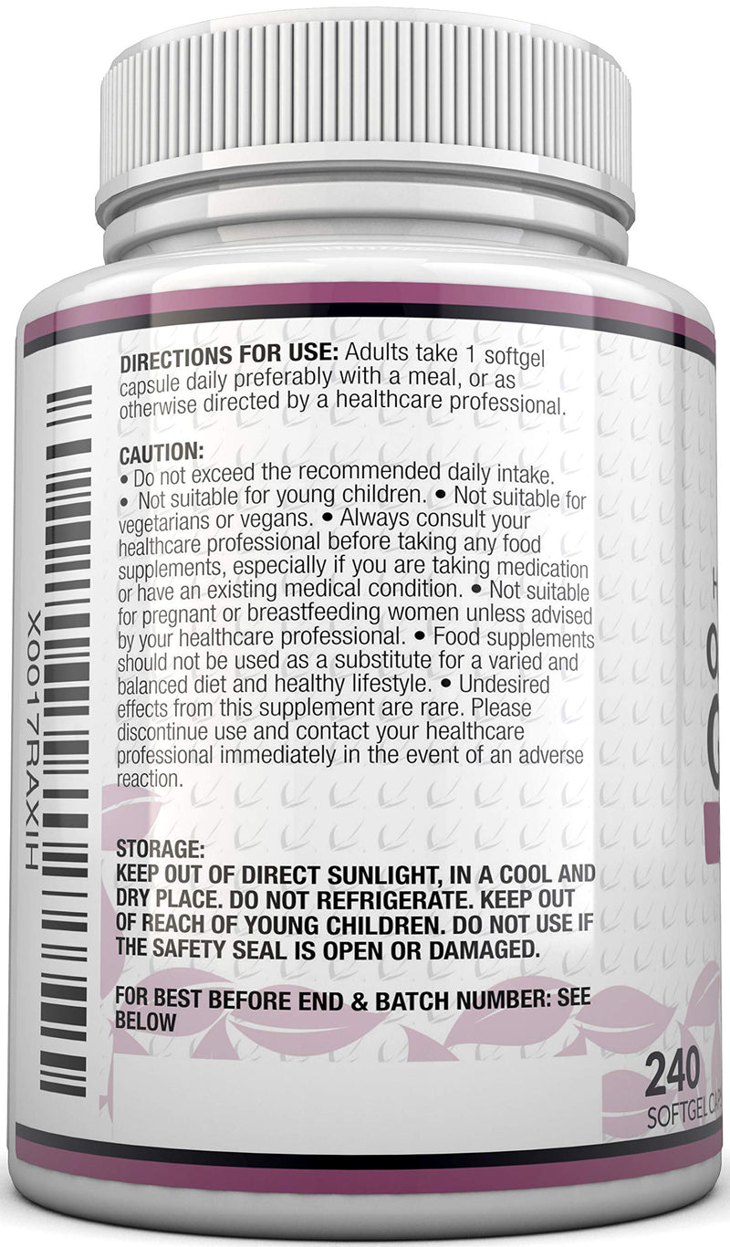 [Australia] - Garlic Capsules Odourless 25,000mg, 240 Softgel Capsules High Strength Garlic Supplement, 8 Month Supply - Deodourised Premium Garlic Oil Extract from Allium Sativum, Provides 6mg of Allicin 