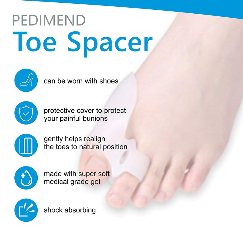 [Australia] - Pedimend Metatarsal Pads for Metatarsalgia Morton's Neuroma & Pedimend Gel Bunion Spacer | Hallux Valgus Deformity Correction Splint | Silicone Big Toe Separator 