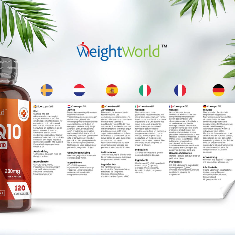 [Australia] - CoQ10 Supplement 200mg - CoEnzyme Q10 High Strength 120 Vegan Capsules (4 Months Supply) - Unfiltered & Fermented 100% Ubiquinone - CoQ10 High Absorption - Lactose & Allergen Free 