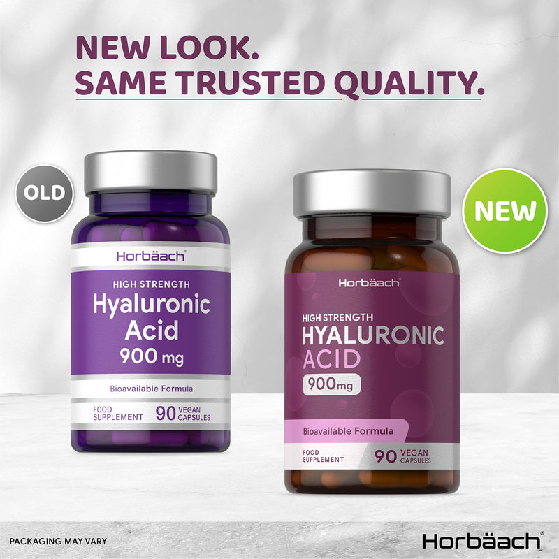 [Australia] - Hyaluronic Acid Supplement 900mg | 90 Vegan Capsules | High Strength Bioavailable Formula | No Artificial Preservatives | by Horbaach 