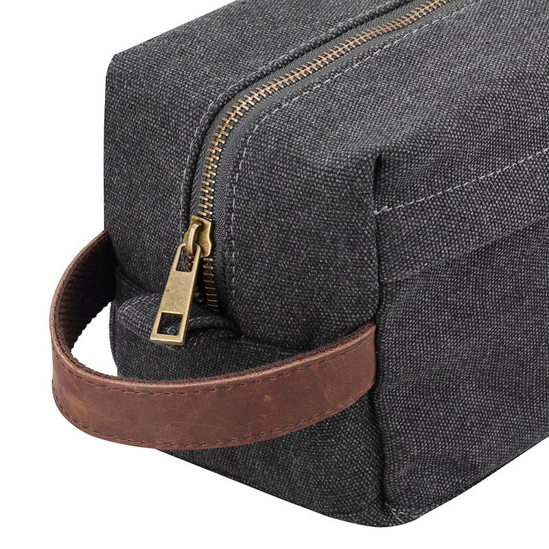 [Australia] - Canvas Shaving Dopp Kits Bag, Waterproof Travel Toiletry Kits Bathroom Shower Bags 