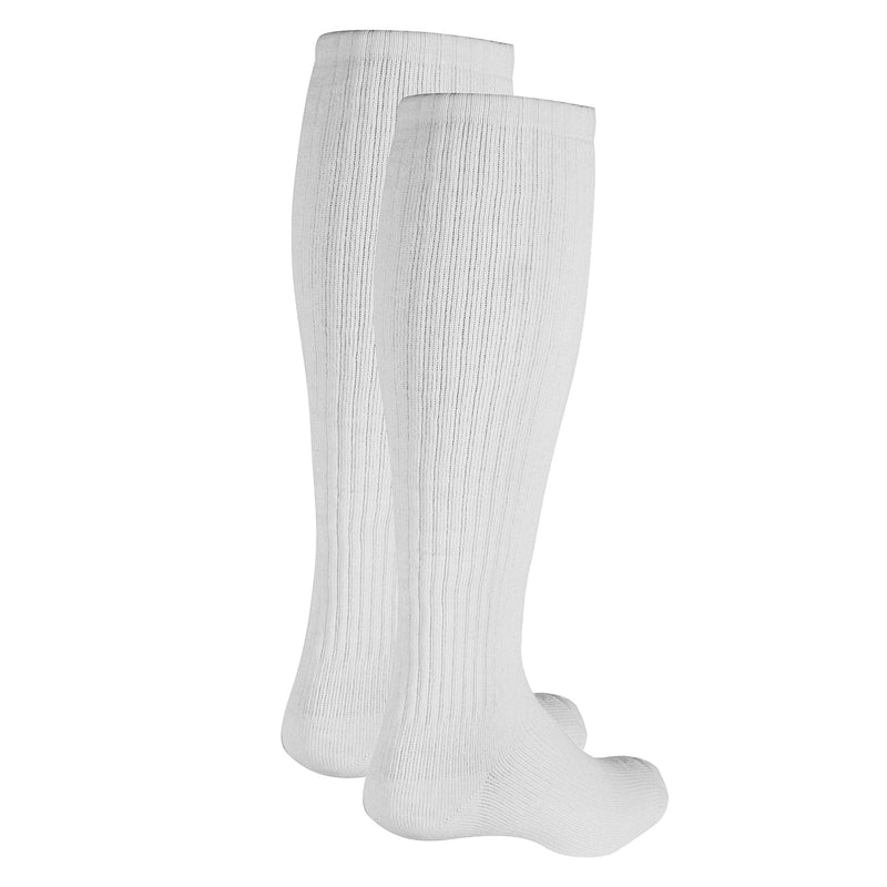 [Australia] - Truform Medical Compression Socks for Men and Women, 8-15 mmHg Knee High Over Calf Length X-Large (1 Pair) White 