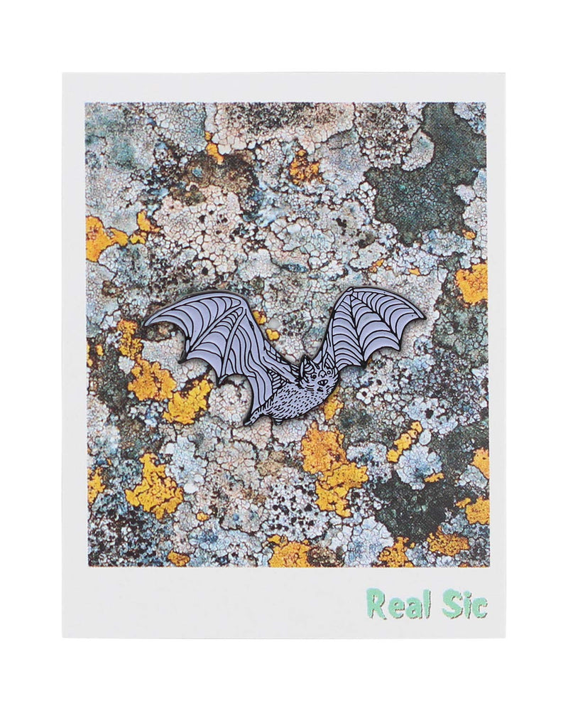 [Australia] - REAL SIC Bat Enamel Pin - Glow-in-the-Dark White Bat Lapel Pin - Cute Derpy Bat for Backpacks, Bags, Jackets & Hats 