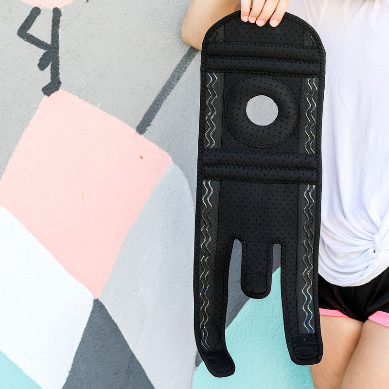 [Australia] - Kids Knee Support Bundle: 1 Kids Knee Brace (Black) and 1 Kids Knee Sleeve (Black) 