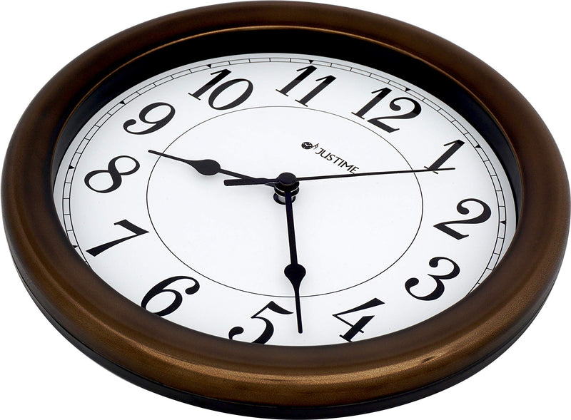 [Australia] - 8.5 Inch Simply High-end Plastic Decorative Wall Clock, Water Resistant, Special for Small Space, Office, Boats, RV (W86011 Oil Rubbed Bronze) W86011 