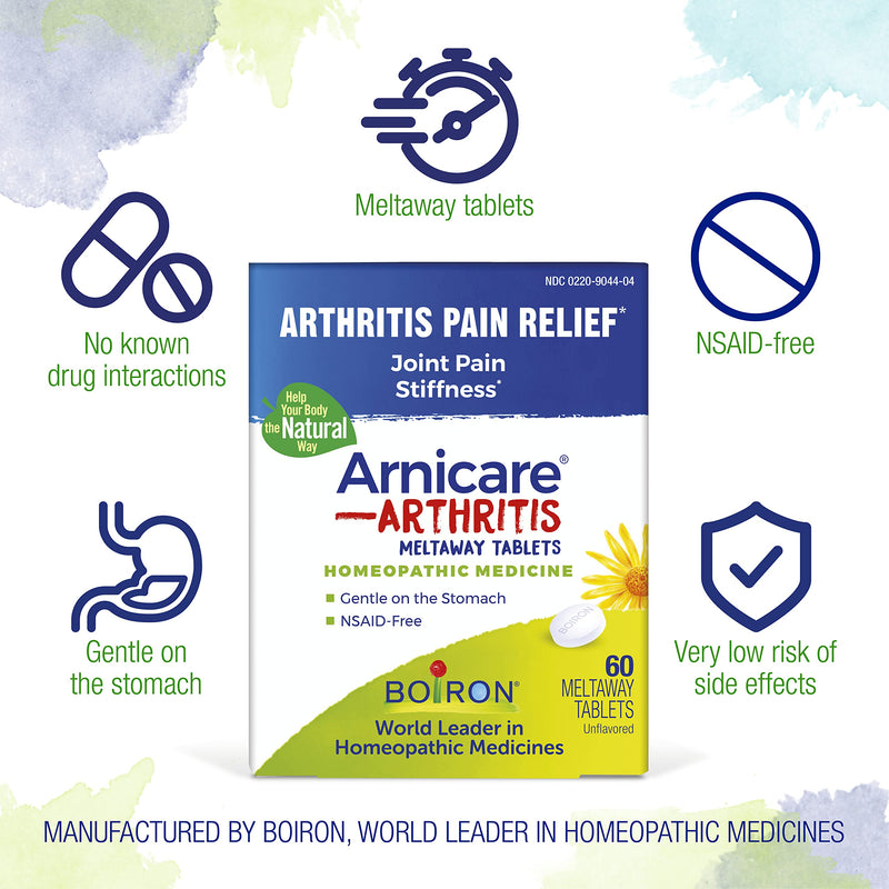 [Australia] - Boiron Arnicare Arthritis Tablets for Arthritis Pain Relief, Joint Soreness, and Rheumatic Pain - 60 Count 60 Count (Pack of 1) 