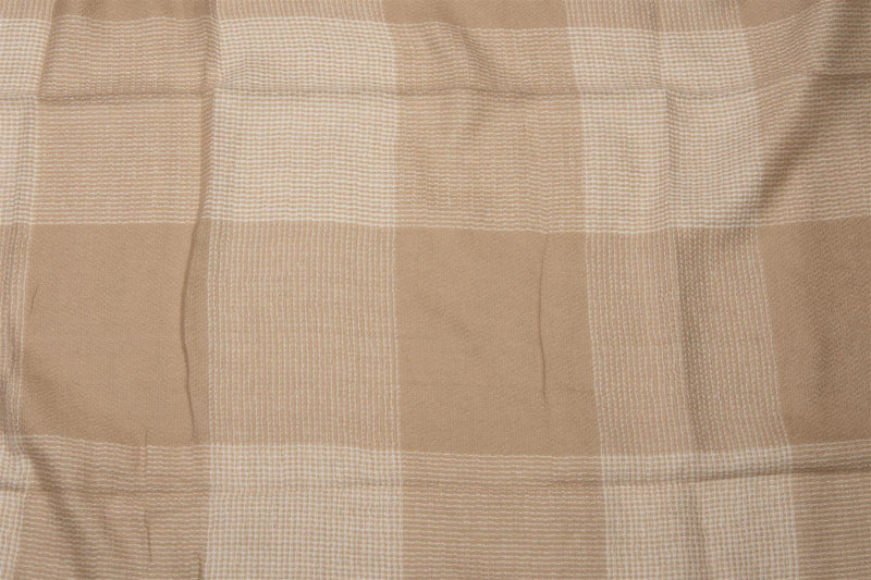 [Australia] - styleBREAKER large XXL wrap scarf with tartan check pattern, very soft and warm, unisex 01018099 One Size Light Brown-white 