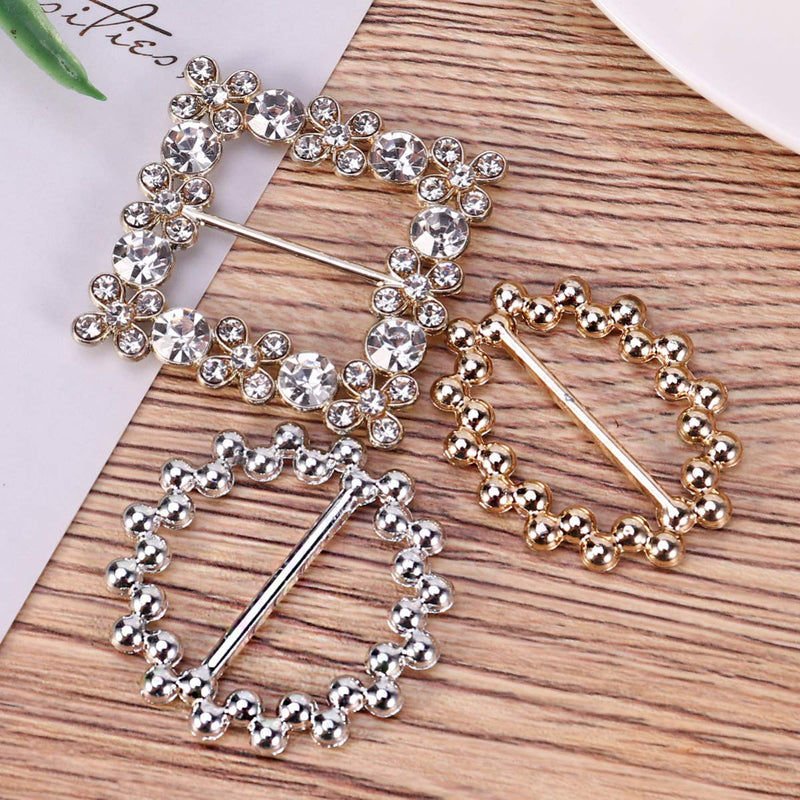 [Australia] - FENICAL Scarf Ring Pearl T Shirt Tie Ring Rhinestone Scarf Clips Buckle for Bridal Bridesmaid Dresses 