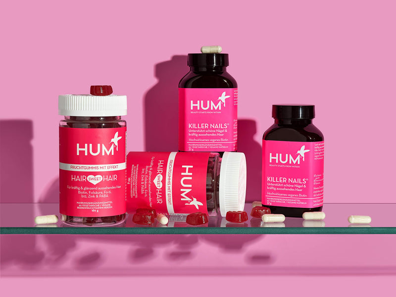 [Australia] - HUM Hair Sweet Hair Gummies - Hair Growth Vitamins with 5000mcg Vegan Biotin, B Vitamins, Fo-Ti & Zinc - Hair Supplement - Vegan, Gluten Free and Non-GMO (60 Berry Flavored Gummies) 