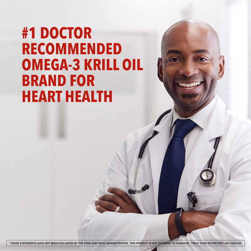 [Australia] - Omega 3 Fish Oil & Antarctic Krill Oil Softgels for Brain, Heart, Joints & Eye Support, MegaRed (80 count bottle), Concentrated Omega 3 Fatty Acid Supplement with EPA, DHA, Phospholipids 80 Count (Pack of 1) 
