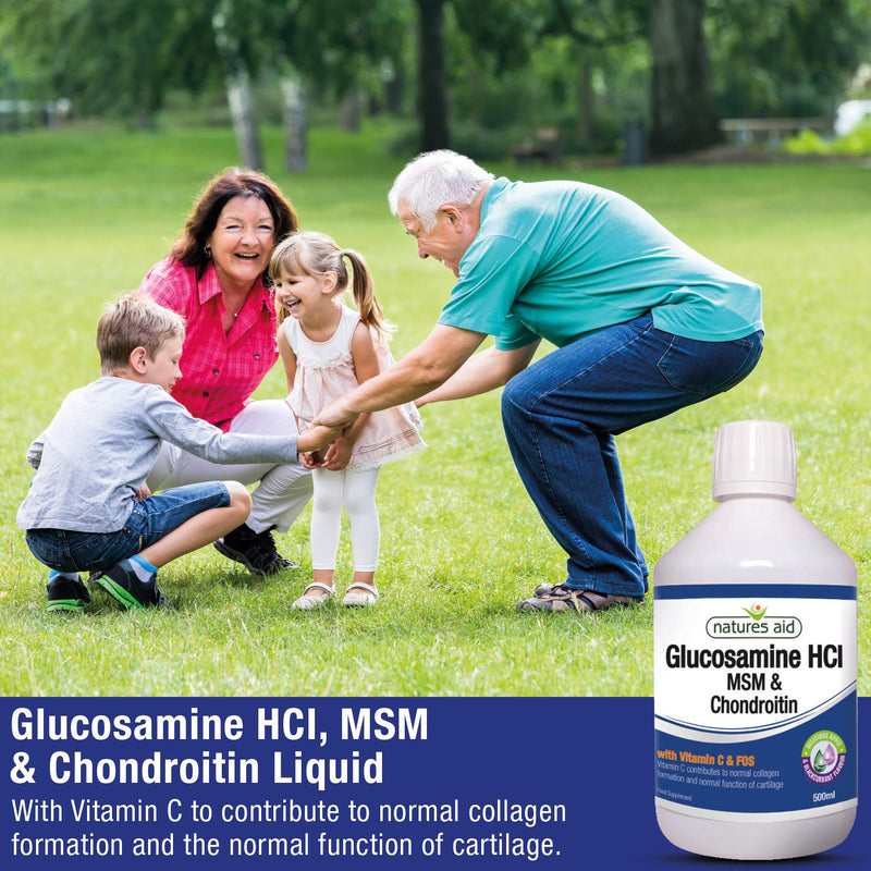 [Australia] - Natures Aid Glucosamine, MSM and Chondroitin Liquid, with Vitamin C, Apple and Blackcurrant Flavour, 500 ml 