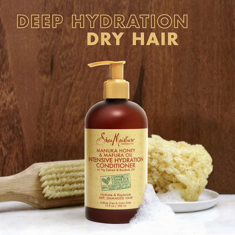[Australia] - SheaMoisture Intensive Hydration Conditioner for Dry, Damaged Hair Manuka Honey and Mafura Oil to Nourish and Soften Hair 13 oz 13 Fl Oz (Pack of 1) 
