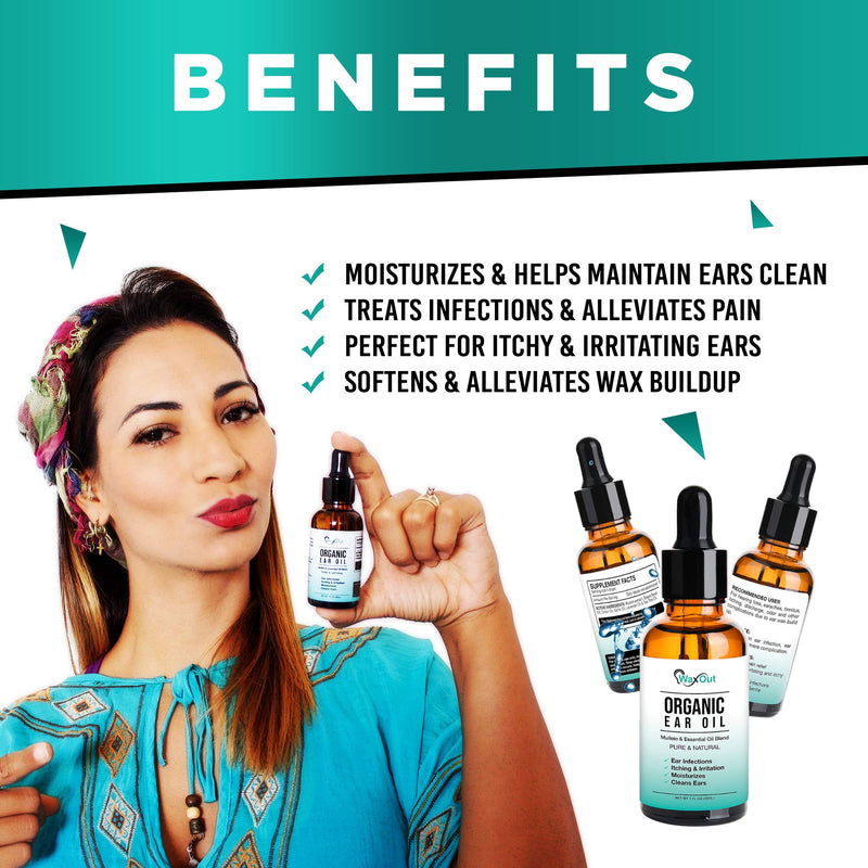 [Australia] - Natural Mullein Ear Wax Removal Oil & Cleaner with Garlic | Pain & Earache Drops | Earwax Softener, Moisturizer & Allergy Soothing | Tinnitus, Itching, Ringing, Infections & Clogged Ears Relief 