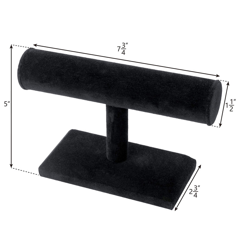 [Australia] - Mooca Bracelet Holder Jewelry Display Watch Bracelet Jewelry Stand Organizer Bracelet Bangle Holder, T-Bar Bracelet Stand for Home Organization, Black Velvet 