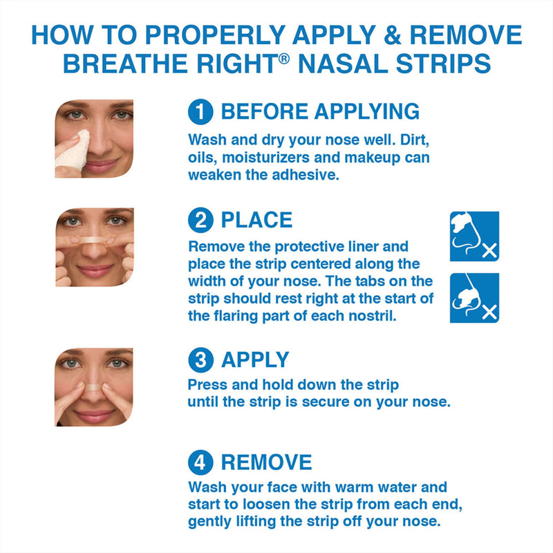 [Australia] - Breathe Right Nasal Strips Original Large 10s | Instantly Relieves Nasal Congestion | Helps Reduce snoring | Clinically Proven | Drug-free Large 10's 