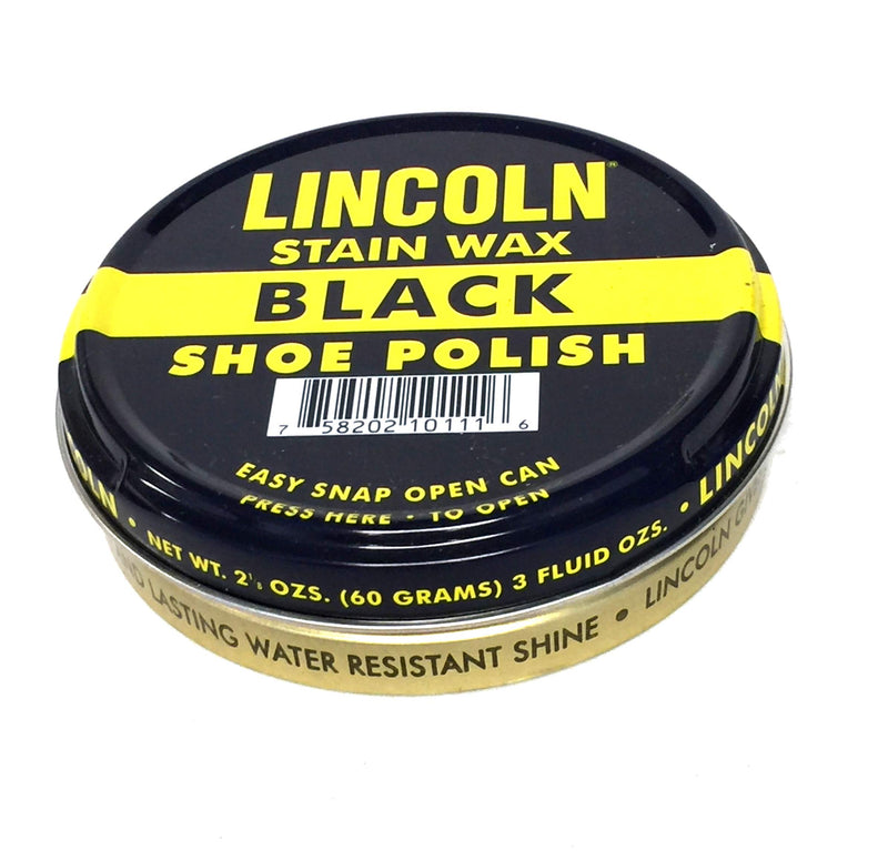 [Australia] - Lincoln Stain Wax Shoe Polish 3 Fl Oz (Selection of Colors) Black 