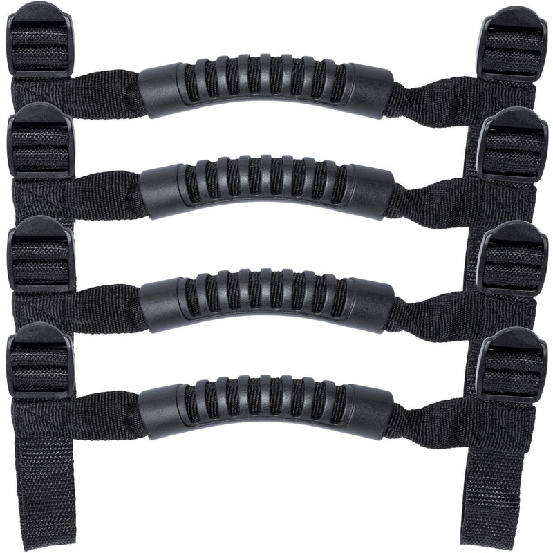 [Australia] - Beside_Auto 4 x Black Roll Bar Grab Handles Grip Handle For Wrangler YJ TJ JK JK JL JLU Sports Sahara Freedom Rubicon X & Unlimited 1995-2018 (Black) 