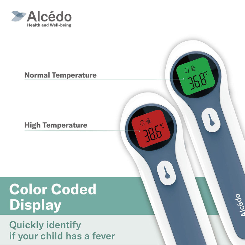 [Australia] - Alcedo Forehead and Ear Thermometer for Adults, Kids, and Baby | Digital Infrared Thermometer for Fever | Touchless, Instant Read, Medical Grade | Pouch and Batteries Included 