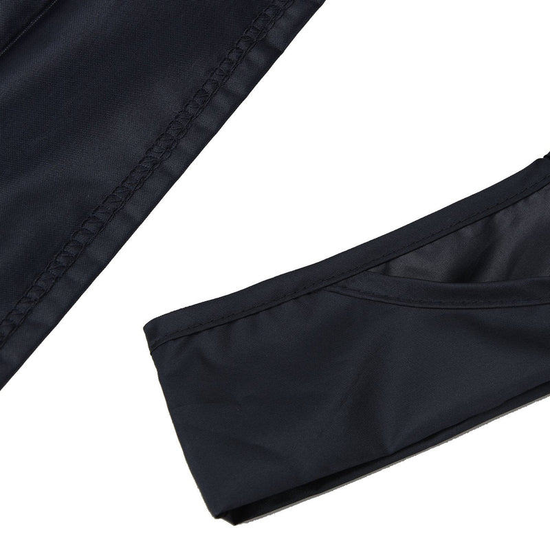 [Australia] - Luxja 3pcs Reusable Shopping Bag, Fold Up Shopper with Attached Pouch, Washable, Durable and Lightweight Black 