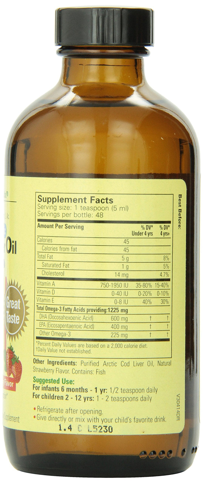 [Australia] - Child Life Cod Liver Oil, Glass Bottle, 8-Ounce 1 