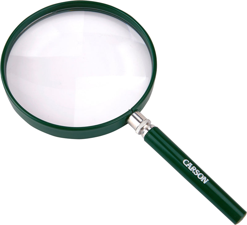 [Australia] - Carson BigEye Magnifiers with Oversized 5.0 inch Distortion-Free Lens for Reading, Inspection, Exploring, Hobby, Crafts and Tasks (HU-20, HU-20AMMU) Single Pack 
