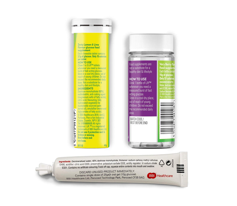 [Australia] - Hypowallet Hypo Wallet Contains Gluco Tabs, Gluco Juice & Gluco Gel, Fast Acting Glucose1 Units 