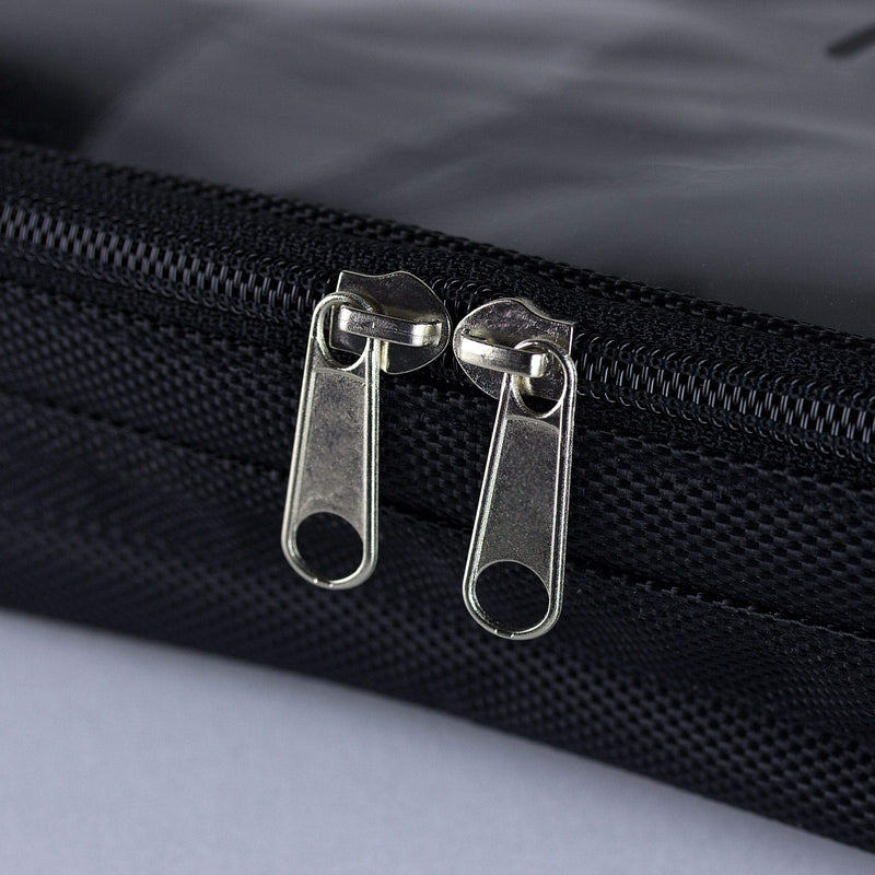 [Australia] - Nanshy Black Travel Cosmetic Makeup Organiser Bag with Clear Transparent Front and Zip - See Through - Great for Airport Cabin Flight Holiday Toiletry 