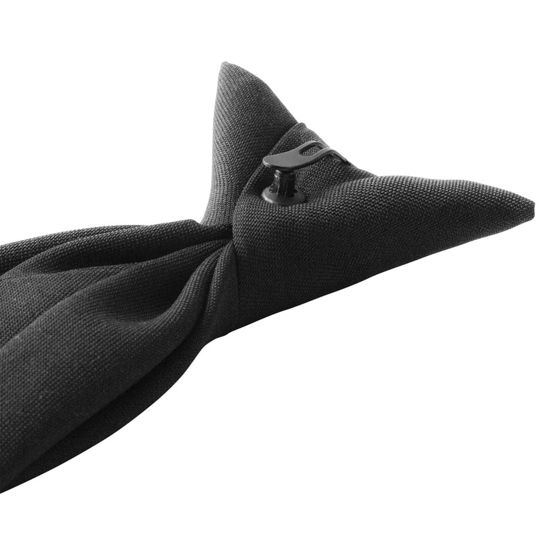 [Australia] - Jacob Alexander Uniform Solid Clip-On Tie with Buttonholes 20 inch - Regular Black 