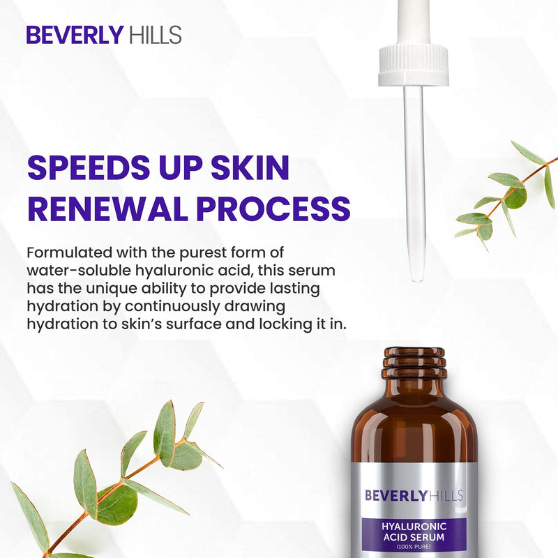 [Australia] - Beverly Hills Hyaluronic Acid Serum for Hydrating Skin and Targeting Wrinkles 60mL 