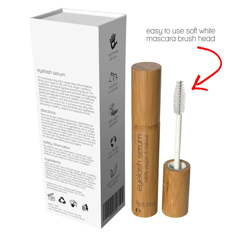 [Australia] - LUXURY Eyelash Serum - 6x More Gentle, Vegan, Organic, Cruelty-Free, Eco Friendly Bamboo with Recycled Packaging - Best Natural Brow and Eye Lash Growth Enhancer Conditioner - No Irritation Easy Apply 