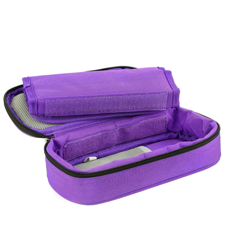 [Australia] - YOUSHARES Insulin Cooler Travel Case - Medication Diabetic Insulated Organizer Portable Cooling Bag for Insulin Pen and Diabetic Supplies with 2 Cooler Ice Pack (Purple) Purple 