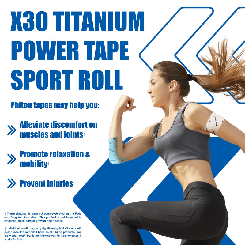 [Australia] - Phiten X30 Titanium Power Tape - Water-Resistant Kinesiology Tape for Muscle, Knee, Shoulder and Joint Support -  Professional Sports Therapeutic Athletic Kinesio Tape - Yellow, 2” x 14.7’ 