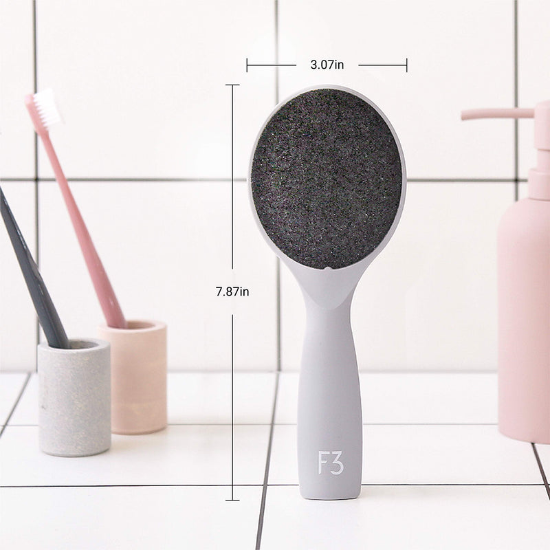 [Australia] - F3 Systems, Self-Standing Emery Foot File, Double-Sided Pedicure Tool, Effective for Cracked Heel, for Wet & Dry Feet, Pedicure, Hygienic Exfoliating, Callus Remover, Foot Scrubber, Professional Care 