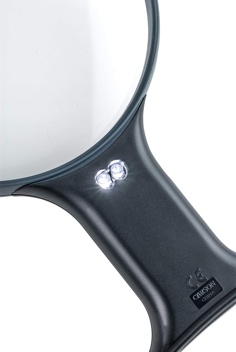 [Australia] - Carson Optical MagniShine LED Lighted 2x Power Hands-Free Magnifier (HF-66) , Black 