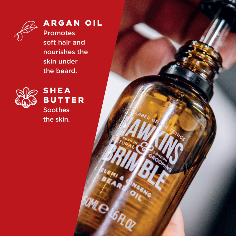 [Australia] - Hawkins & Brimble Beard oil Promotes Beard growth with Beard oil for Men, Beard oil Repairs your Beard with Argan and Olive oil, Update your Beard Care Routine with Shea Butter and Vitamin E. 